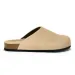 RUIZUSTOCK Men Trendy Beige Suede Backless Mule Shoes Slip On Flat Casual Footwear_vogvips.com