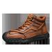 Plus-Size Handmade Stitched Sole Men's Short Boots Outdoor Hiking Thick-Soled Men's Shoes Large-Toe Work Anti-Slip Marti_vogvips.com