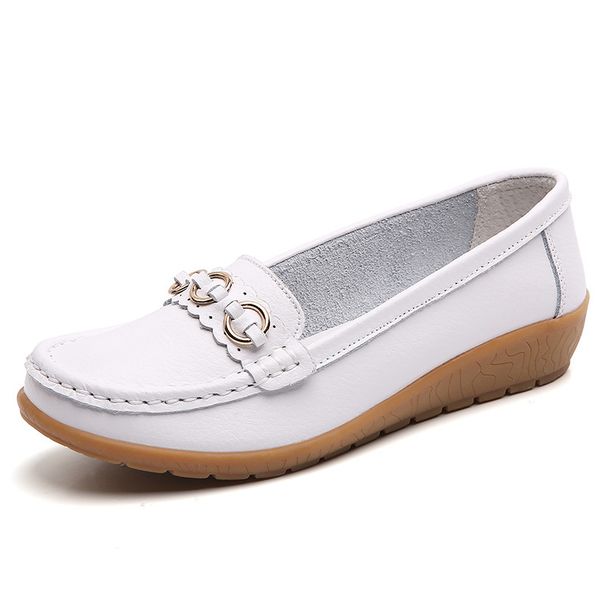 New Spring And Autumn Wedge Driving Shoes For Plus Pregnant Women, Flat Casual Loafers, Hollow Design, Size 44_vogvips.com