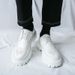 British Fashion Men's Big Head Black And White Color-blocking Thick Sole Heightened Casual Men's Shoes Lace-up Business Banquet Wedding Leather Shoes_vogvips.com