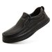 New leather cover foot casual men's shoes thick comfortable line leather shoes_vogvips.com