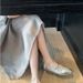 Cowhide Version~ Genuine Leather Wrinkled Flat Retro Granny Soft Sole Silver Mary Jane Women's Single Ballet Shoes_vogvips.com