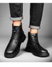 Tooling Boots Men's High-top Men's Shoes Crocodile Pattern Medium-top Velvet Thermal Cotton Martin Boots Shoes Men's_vogvips.com