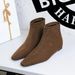 6632-10 Korean Style Simple Versatile Hidden Heel Women's Suede Short Tube Square Toe Slimming Ankle Boots_vogvips.com