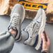 Autumn 2025 New Breathable Mesh Sports Men's Korean Version Trendy Versatile Thick Soled Casual Dad Shoes_vogvips.com