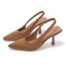 Large Size High Heeled Sandals Wrapped Head After Empty Post Trip Strap New Shallow Mouth Pointed Single Shoe Stiletto_vogvips.com