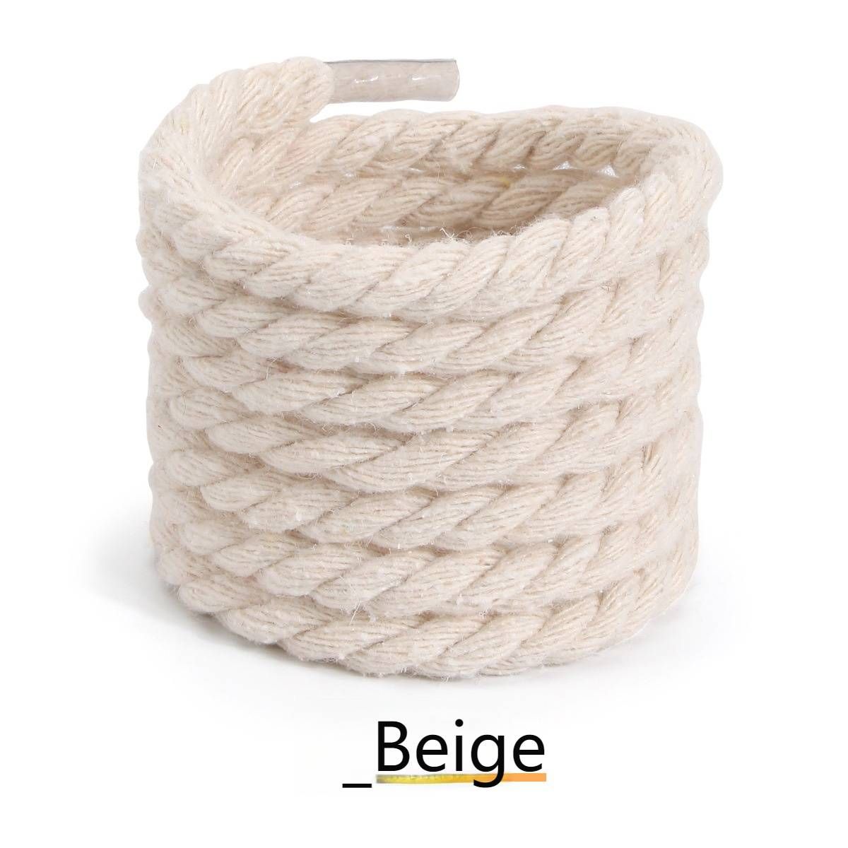 Thick Round Rope Shoelaces For Sneakers & Casual Shoes - 80cm To 160cm (Black, Pink, Beige & More) - Durable & Stylish DIY Upgrade_vogvips.com