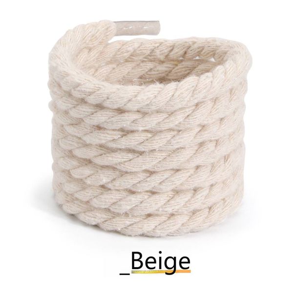 Thick Round Rope Shoelaces For Sneakers & Casual Shoes - 80cm To 160cm (Black, Pink, Beige & More) - Durable & Stylish DIY Upgrade_vogvips.com