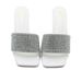 Elegant Rhinestone Flat Sandals For Women – Breathable Open-Toe Slippers With Comfortable Rubber Sole – Fashionable Casual Shoes In Black & White_vogvips.com