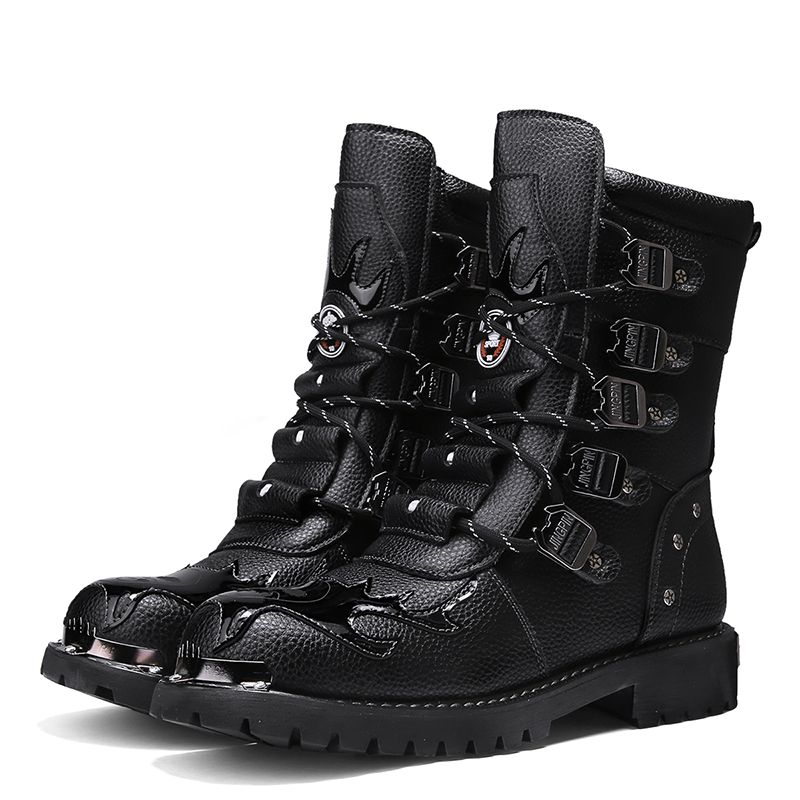 Large Size Fashionable High Top Martin Motorcycle Boots_vogvips.com