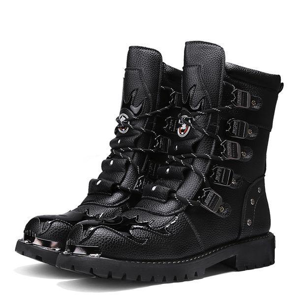 Large Size Fashionable High Top Martin Motorcycle Boots_vogvips.com