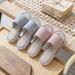 Women's Thick-soled Linen Slippers, Suitable For All Seasons, Indoor Use In Spring, Autumn, And Summer, Home Use, Cotton-linen Slippers, Non-slip, Men's_vogvips.com