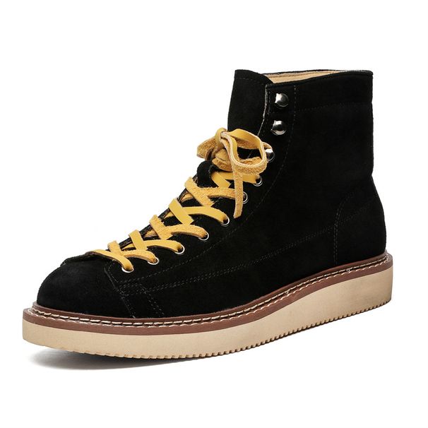 Retro Martin Boots High-end Men's Boots Thick-soled Heightening Leather Shoes Casual Tooling Style High-top Board Shoes_vogvips.com