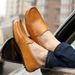 Large Size Hollow Out Loafers M's Guine Leather Breathable Casual British Style Trd Soft Sole Lazy Driving Shoes_vogvips.com