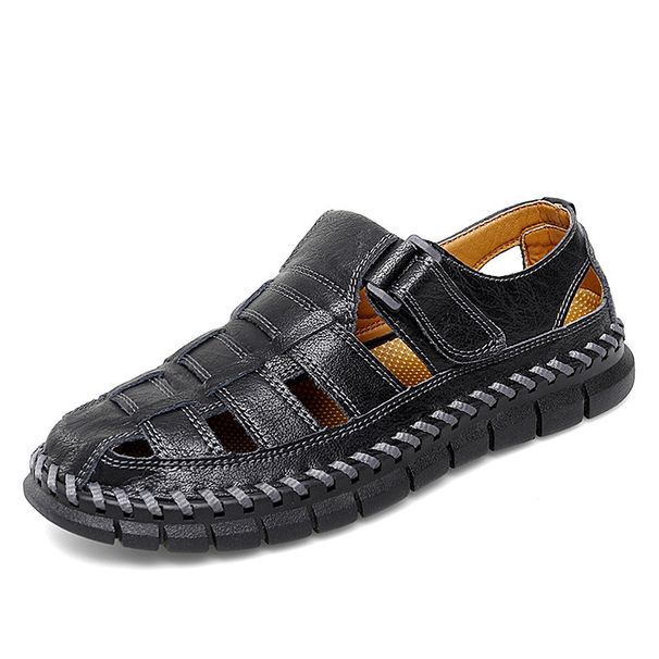 Cross-border Plus-size Beach Sandals, Retro Summer Hollow-out Clogs, Foreign Trade Casual Men's Slip-on Sandals_vogvips.com