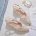 Sandals Pointed Toe With Nude High Heels Women S New Summer Chunky Shoes_vogvips.com