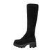 with Legs, Petite Over-the-Knee Sole Long Boots, Slimming Thick Heel, Large Size, Wide Elastic Boots For Women_vogvips.com