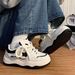 Korean-style Sports New 2026 Hot-selling Women's Shoes, Trendy Thick-soled Sneakers, Niche American Retro White Shoes_vogvips.com