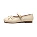Round Head Ballet Shoes Woman With Light Mouth Bow French Fairy Style Single Shoes Woman_vogvips.com