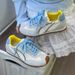 Women's Round Toe Lace-up Low Saturation Color Matching Training Shoes Women's New Retro Casual All-match Sports Flat Forrest Gump Shoes_vogvips.com