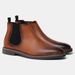 Men's British Chelsea Boots Fashion Distressed Leather Ankle Boots For Big Size, Comfortable & Stylish_vogvips.com