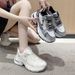 Dad Shoes Women's Mesh Breathable Super Hot New Lightweight Thick Sole Heightening Versatile Sports Shoes_vogvips.com