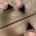 Sexy And Alluring Black High-heeled Shoes Women, 2024 New Model, Elegant Pointed Toe, Shallow Cut, Side Cut-out, Studded_vogvips.com