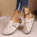 Summer New Style Flat Low Heel Floral Slip On Women's Casual Closed Toe Slip On, Export Style, Perfect For Matching Skirts_vogvips.com