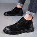 Top Martin Boots Men's Shoes Medium Tube Tooling Boots Velvet Warm Polish High-top Leather Boots Men_vogvips.com