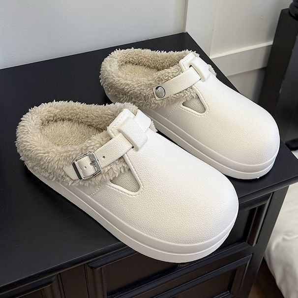 Women's Shoes Autumn And Winter Outer Cotton Slippers Women's Waterproof And Dirt Resistant Detachable Cotton Slippers Plus Velvet Cotton Slippers_vogvips.com