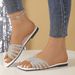 Women's Flat 2025 Summer New Style European And American Foreign Trade Large Size Fashionable Outdoor Square-toed Size 43_vogvips.com