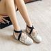 Women's New Style Mary Jane Shoes Cross Straps Soft Sole Hidden Wedge Heel Comfortable Casual Sports Ballet Low Cut Single Footwear_vogvips.com