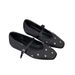 French-style Satin Square-toed Mary Jane With Rhinestones And Internal Height Increase, New Spring/autumn Single-strap_vogvips.com
