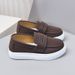 Spring And Autumn Lightweight Soft-Soled Breathable Versatile Boys' Slip-On Sneakers Casual Leather Shoes Cross-Border_vogvips.com