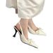 European American Style Pointed-toe Bow-tie Closed-toe Stiletto High-heeled Shoes With A Sophisticated And Fashionable_vogvips.com