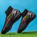 High-Top Soccer Cleats - Lightweight Synthetic Leather Upper With EVA Midsole For Enhanced Comfort & Performance - Ideal For Grass, Turf & Hard Ground_vogvips.com