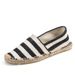 Casual Espadrilles Handmade Fashion Versatile Straw Woven Linen Sweat-Absorbing Breathable Slip-On Lazy Cloth Shoes_vogvips.com