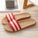 Four Seasons Home Couple Floor Full Linen Soft Sole Slippers Sandals Summer H-2_vogvips.com