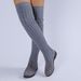 Winter Women's Slimming Wedge Over The Knee Boots Plus Size Thick Sole Knitted Platform Sock Boots_vogvips.com