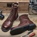 European Warm Series Autumn Winter Vintage Handmade Steel Toe Martin Men Amekaji Genuine Leather High Top Boots_vogvips.com