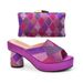 High heel bag with set rhinestone embellish color diamond shoe bag set_vogvips.com