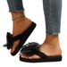 Women's Bowknot Flip-flops For Outdoor Wear, Fashionable And Versatile, Non-slip, Thick-soled, High-heeled, Trendy Beach_vogvips.com
