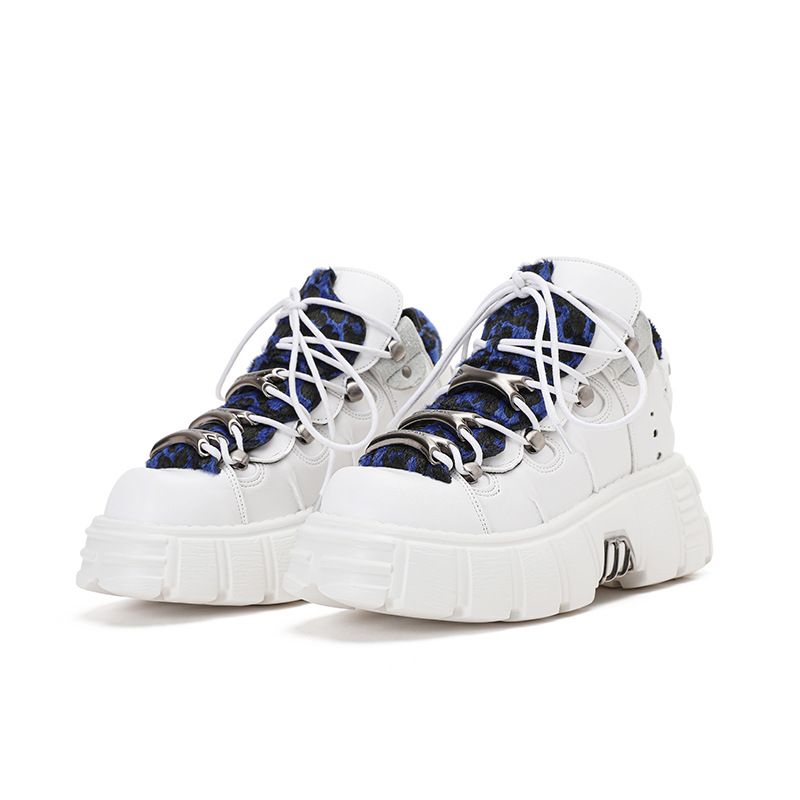 2025 New Leopard Print Color Blocked Y2k Punk Height Increasing Thick Soled High Top Shoes, Spicy Girl Niche Design,_vogvips.com