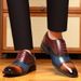 Euro Step New Leather Versatile Brogue Soft Wear-resistant Thick Sole Trendy Breathable Business Casual Men's Wedding Shoes_vogvips.com