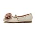 Square Head Single Shoes Female Flat Bottom Shallow Mouth Word With Flowers French Fairy Style Grandma Shoes Female_vogvips.com
