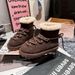 2025 Winter New Fashion Versatile Warm Shoes With Fleece Lining, Lace-up Thickened Short Cotton Boots, Snow Boots For_vogvips.com
