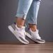 Spliced lace-up flat low casual sports shoes_vogvips.com