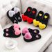 Autumn Winter Cotton Cartoon Shoes Floor Non-Slip Warm Lady Style Big Heart Maternity Home Slippers_vogvips.com
