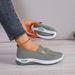 2025 Spring Summer Cross-Border Plus Size Casual Comfortable Women's Slip-On Mesh Shoes For Ladies And Moms_vogvips.com
