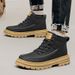 Men's Invisible Inner Heightening Shoes High-top Sports And Leisure Heightening Shoes Platform Tooling Shoes Martin Boots_vogvips.com